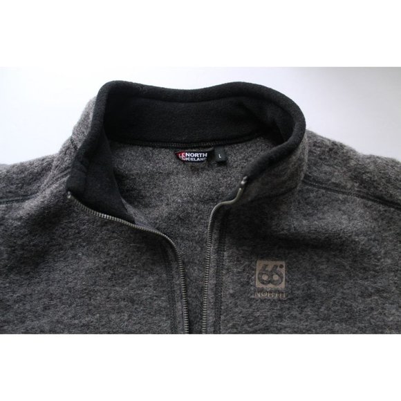 66 North Kaldi Wool Jacket Ash Grey Size Large Icelandic - Picture 6 of 8